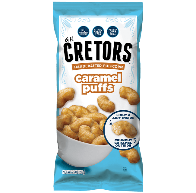 caramel puffs front